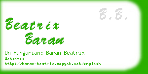 beatrix baran business card